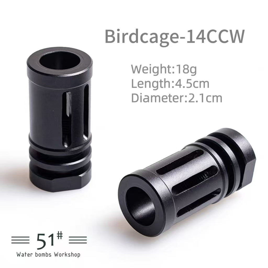 14mm CCW Threaded Metal Flash Hider Fire Caps