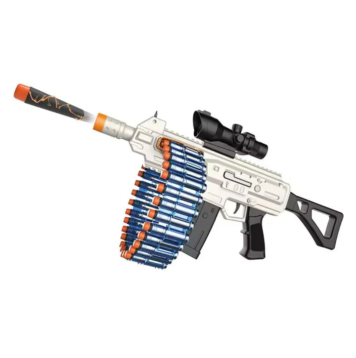 white ump battery machine gun nerf guns