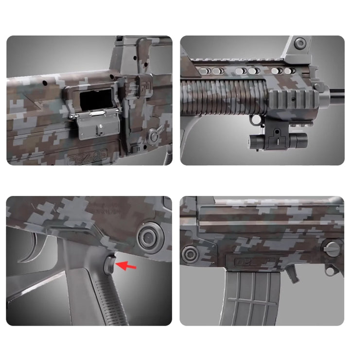 camouflage automatic QBZ 95 rifle realistic nerf guns