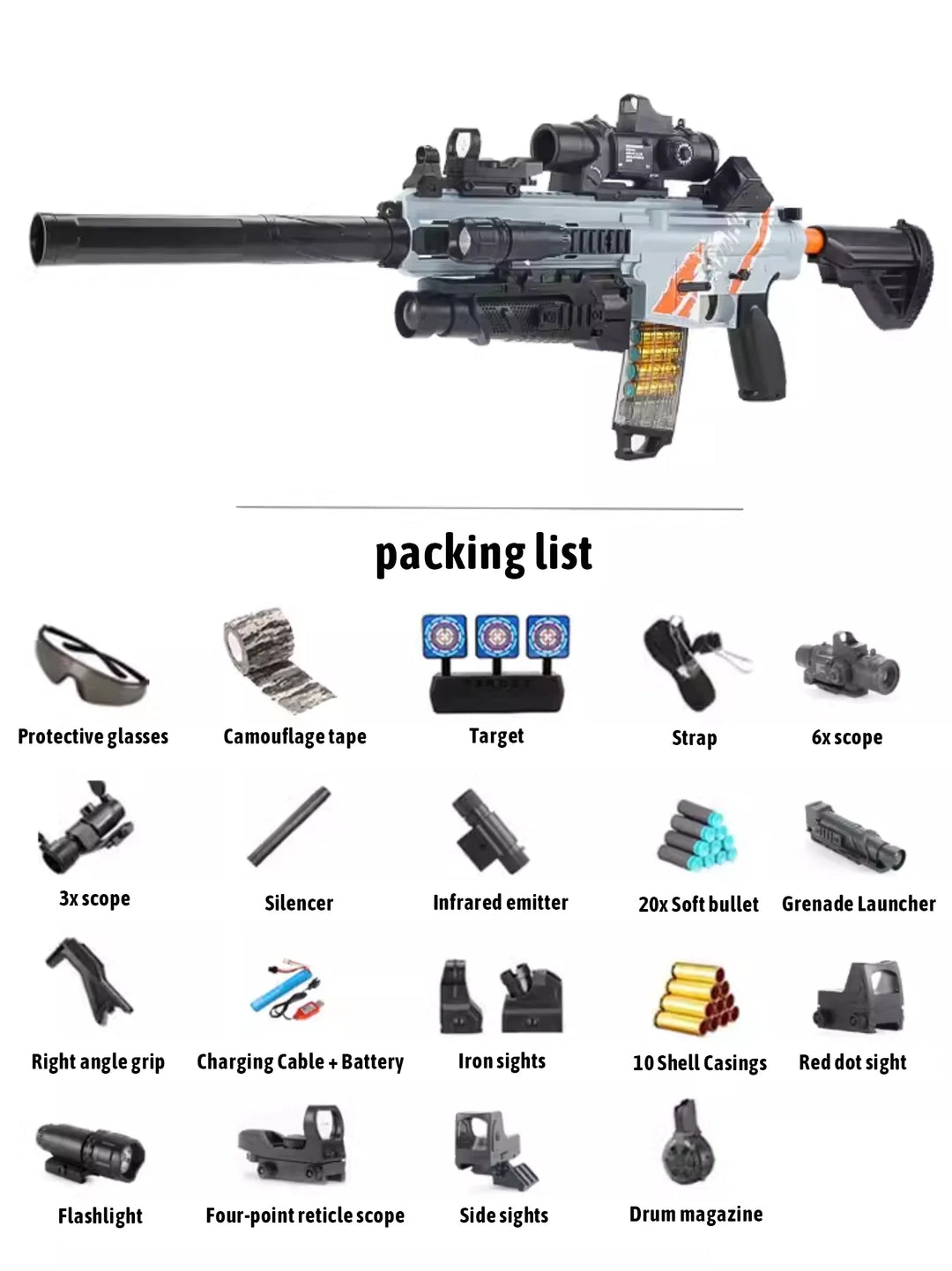 Automatic HK416 rifle nice nerf guns