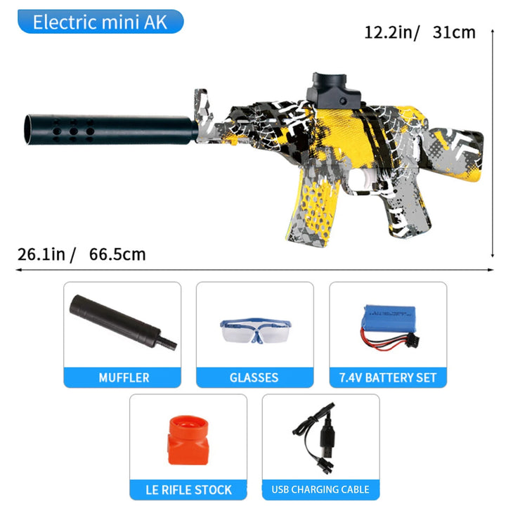 Mini fusil AK47 entièrement automatique Gel Blaster