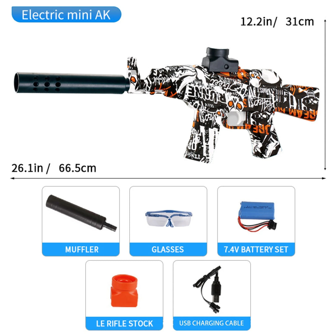 Mini fusil AK47 entièrement automatique Gel Blaster