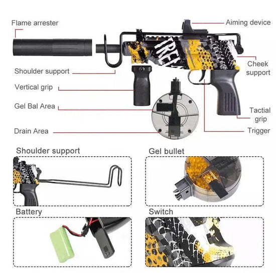 Pistolets à éclaboussures Scorpion Orby entièrement automatiques