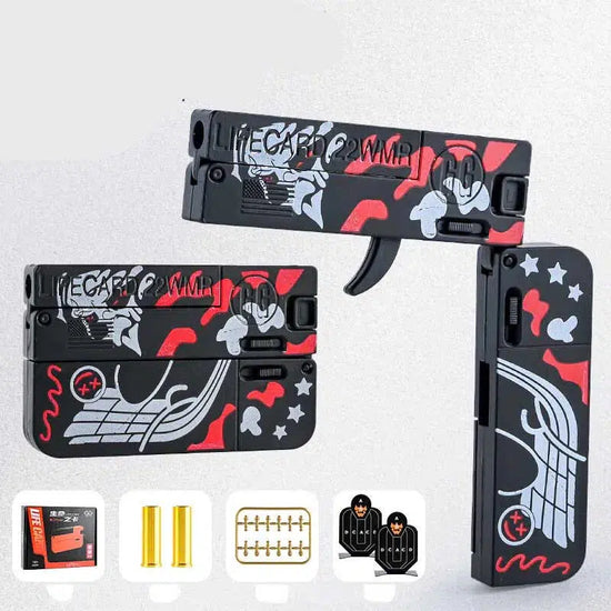 LifeCard Alloy Folding Soft Bullet Toy Gun