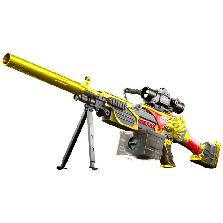 Blaster Nerf M249 en forme de dragon doré