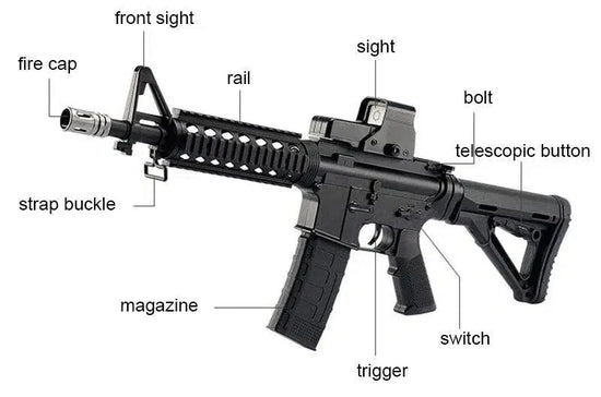 Blaster à gel M4A1 entièrement automatique et réaliste